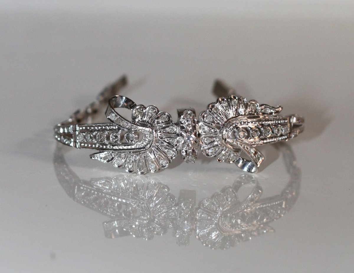 Bracelet en or blanc et diamants - Castafiore