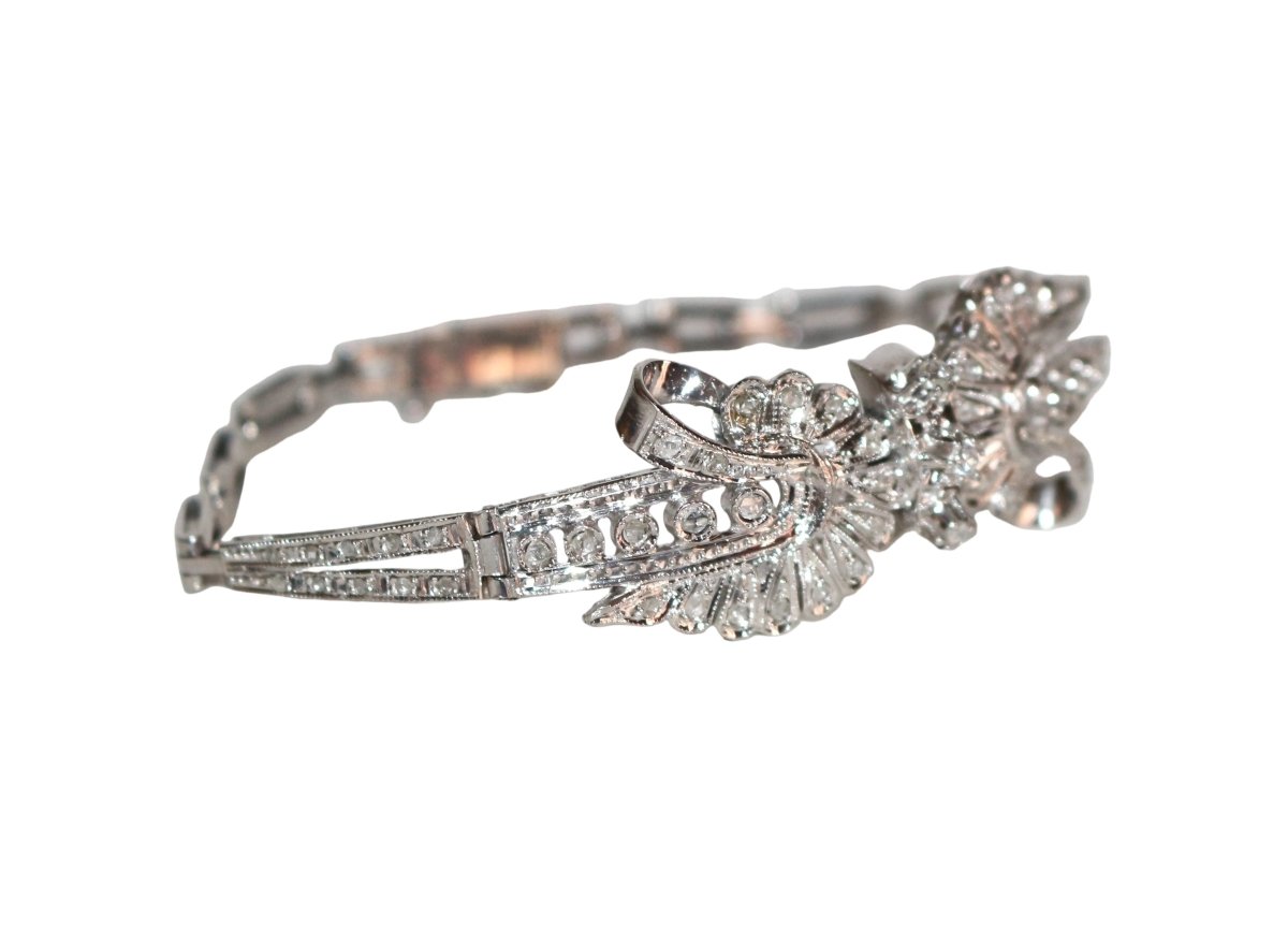 Bracelet en or blanc et diamants - Castafiore