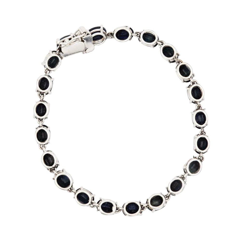 Bracelet en or blanc et saphirs - Castafiore