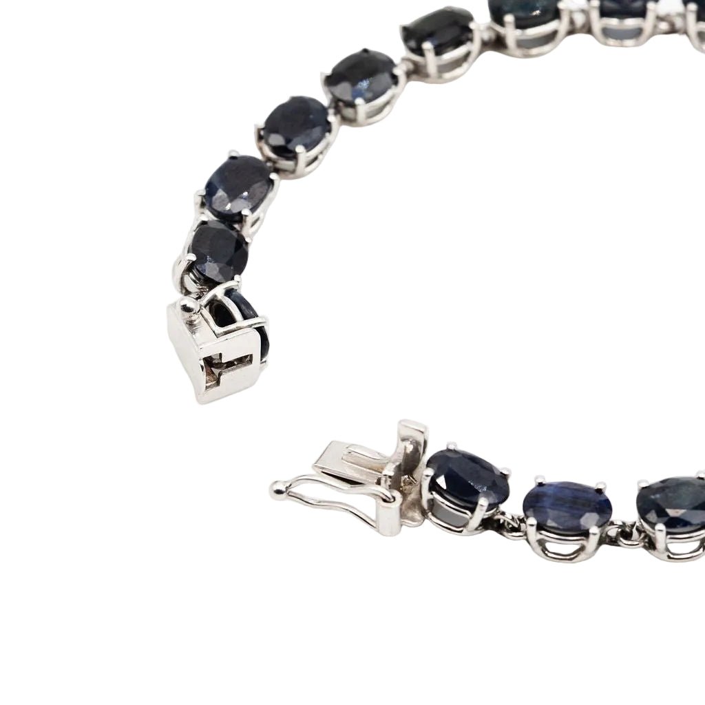 Bracelet en or blanc et saphirs - Castafiore
