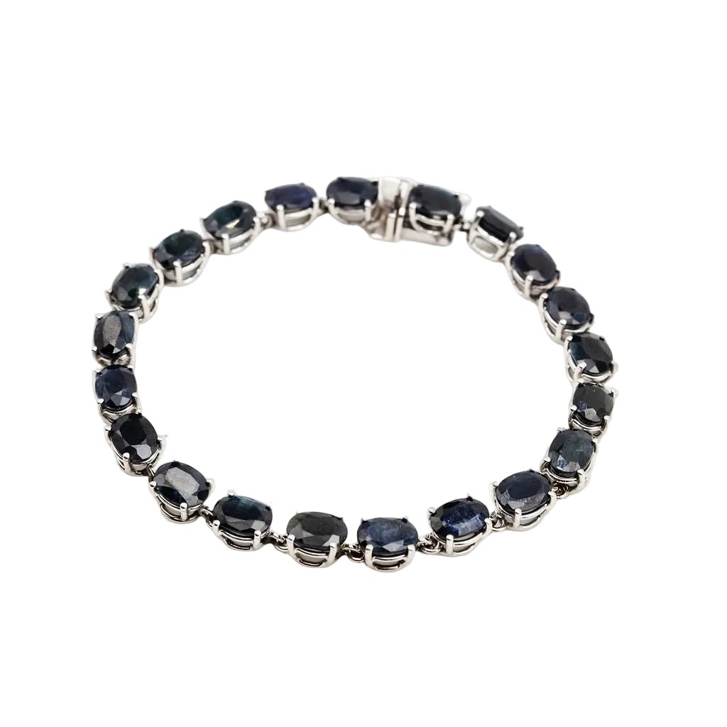 Bracelet en or blanc et saphirs - Castafiore
