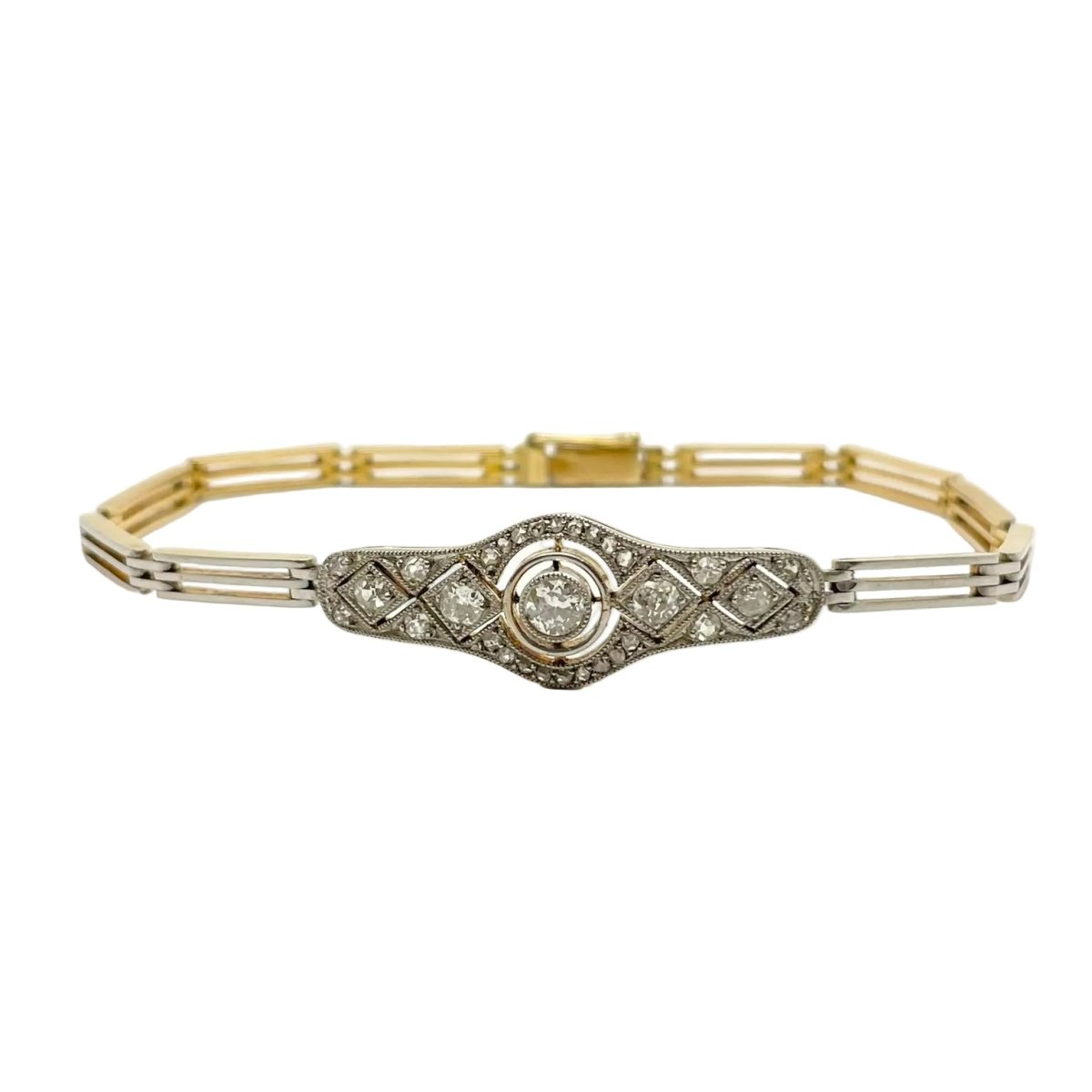 Bracelet en or blanc, or jaune et diamants - Castafiore