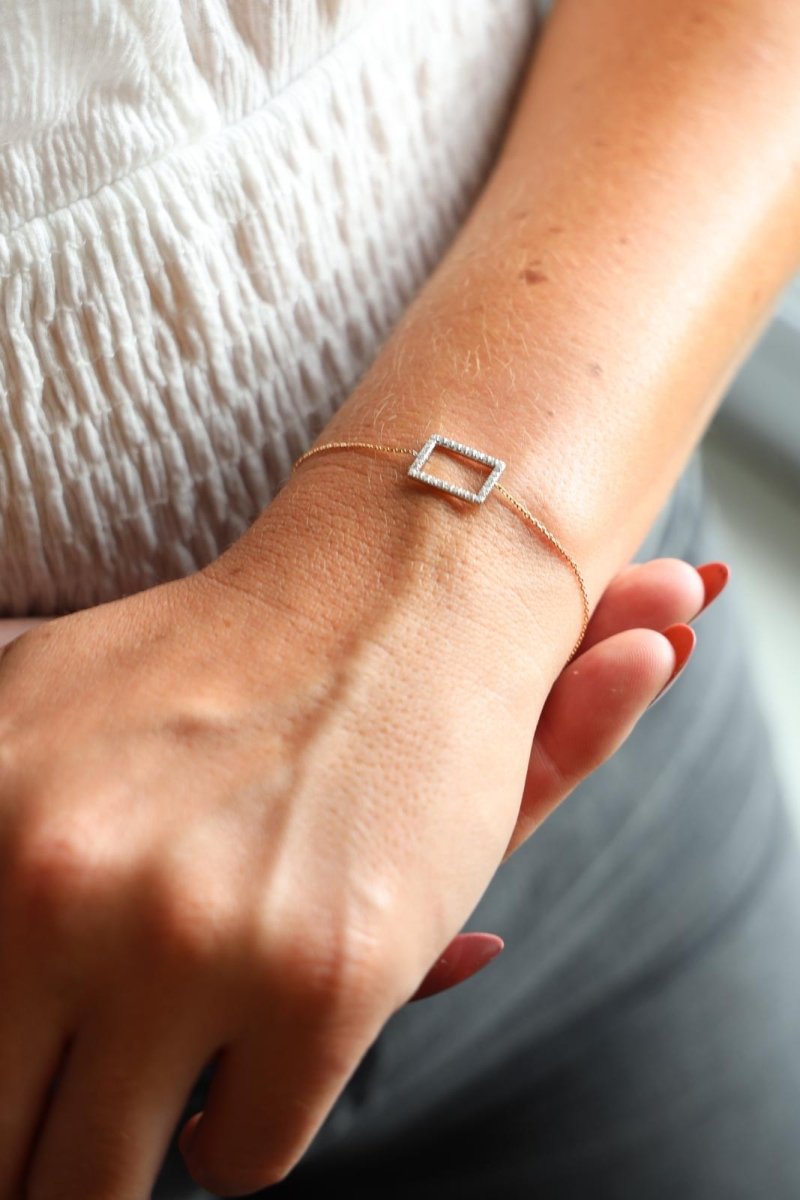 Bracelet en or blanc, or rose et diamants - Castafiore