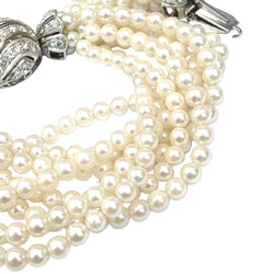 Bracelet en or blanc, perles et diamants - Castafiore