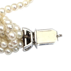 Bracelet en or blanc, perles et diamants - Castafiore