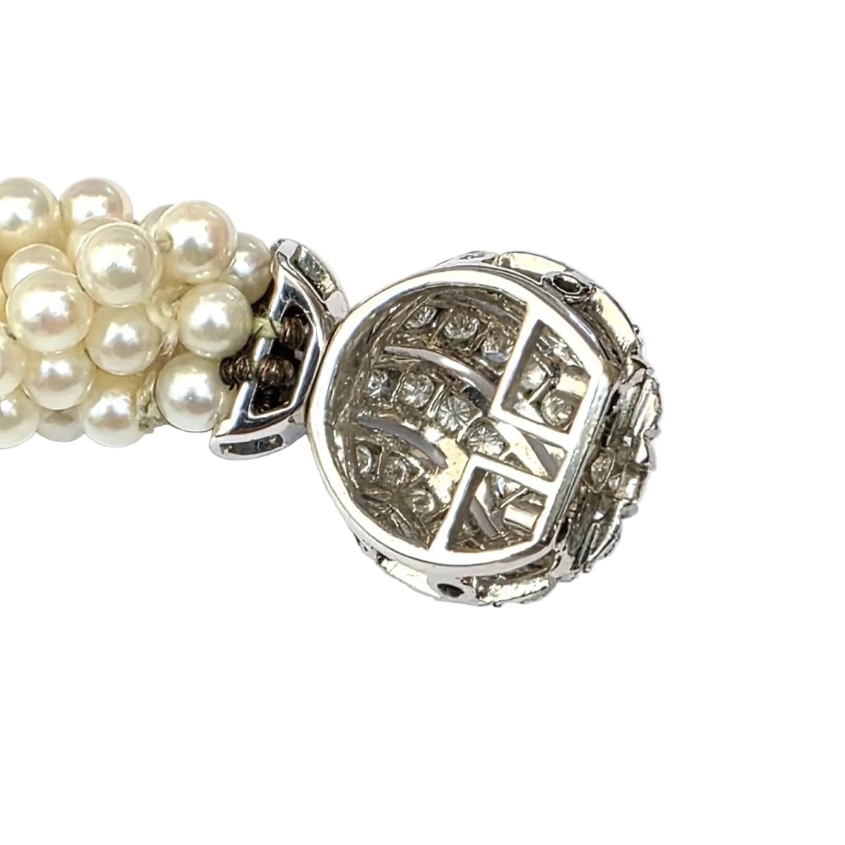 Bracelet en or blanc, perles et diamants - Castafiore