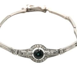 Bracelet en or blanc, saphir et diamants - Castafiore