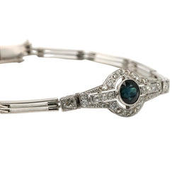 Bracelet en or blanc, saphir et diamants - Castafiore