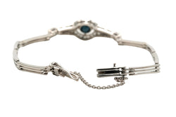 Bracelet en or blanc, saphir et diamants - Castafiore