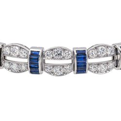 Bracelet en or blanc, saphirs et diamants - Castafiore