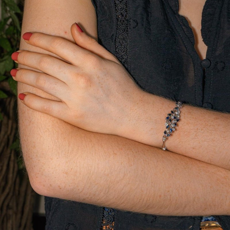 Bracelet en or blanc, saphirs et diamants - Castafiore