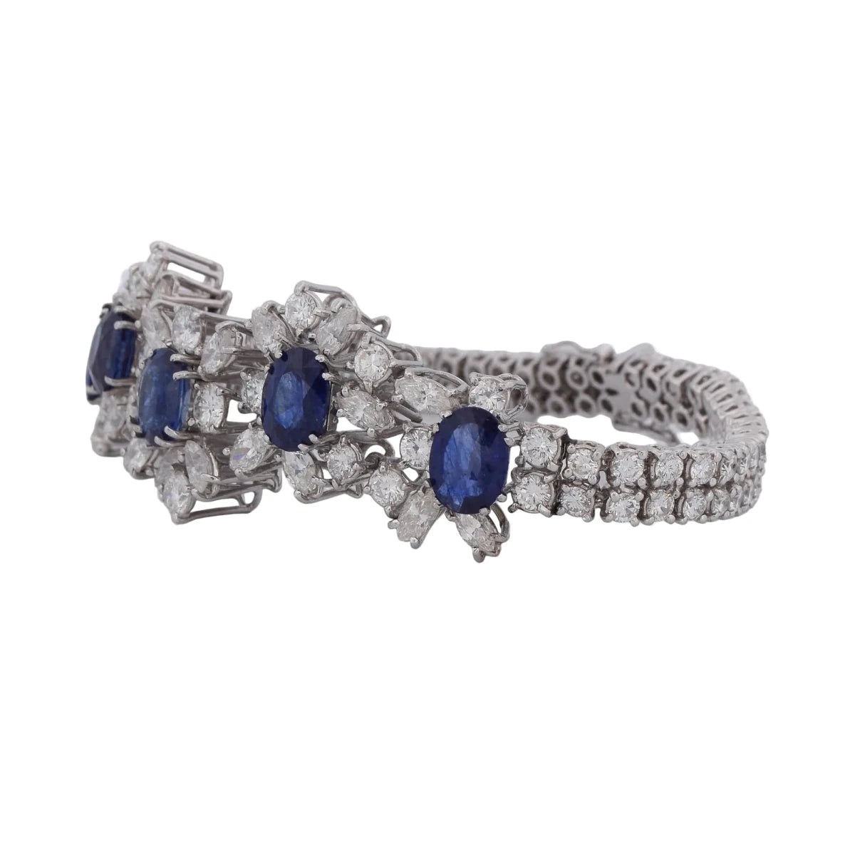 Bracelet en or blanc, saphirs et diamants - Castafiore