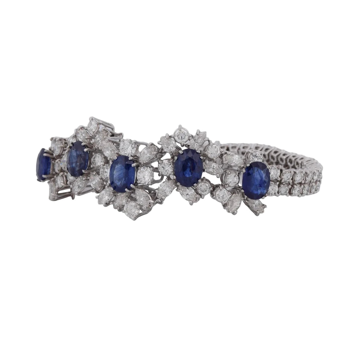 Bracelet en or blanc, saphirs et diamants - Castafiore
