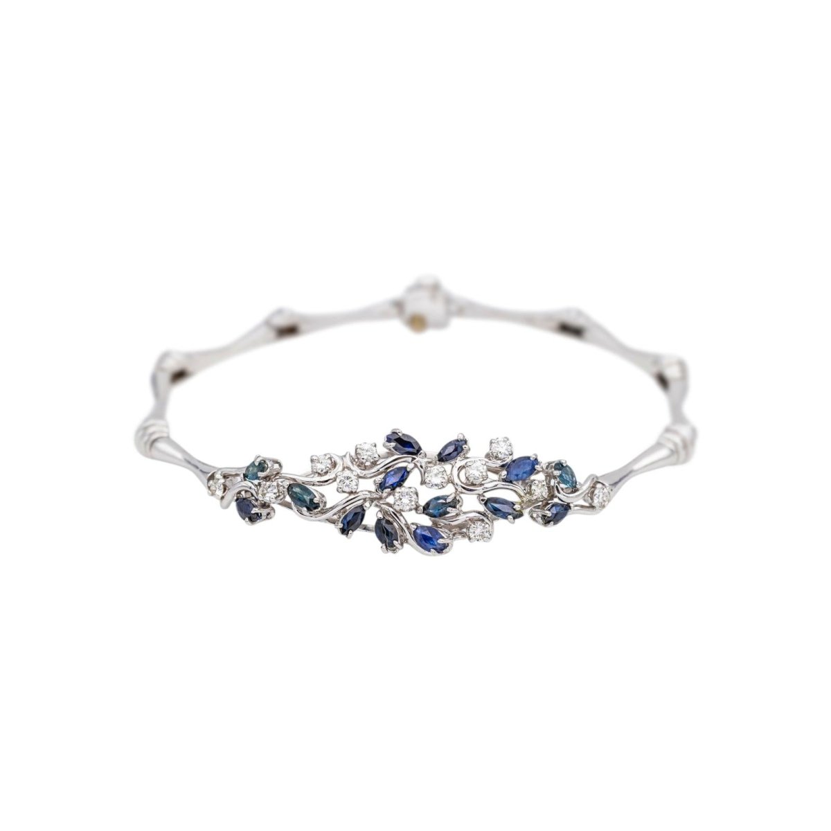 Bracelet en or blanc, saphirs et diamants - Castafiore