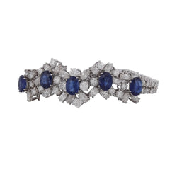 Bracelet en or blanc, saphirs et diamants - Castafiore