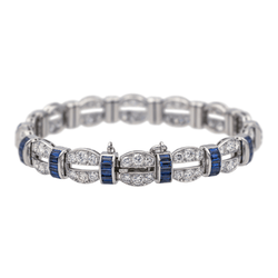 Bracelet en or blanc, saphirs et diamants - Castafiore