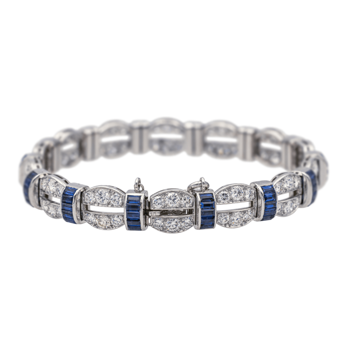 Bracelet en or blanc, saphirs et diamants - Castafiore
