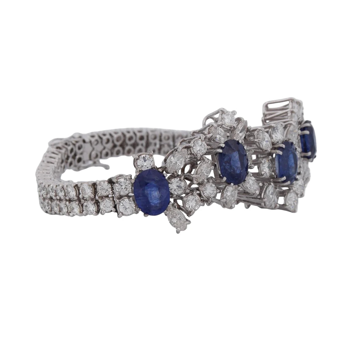 Bracelet en or blanc, saphirs et diamants - Castafiore