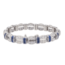 Bracelet en or blanc, saphirs et diamants - Castafiore