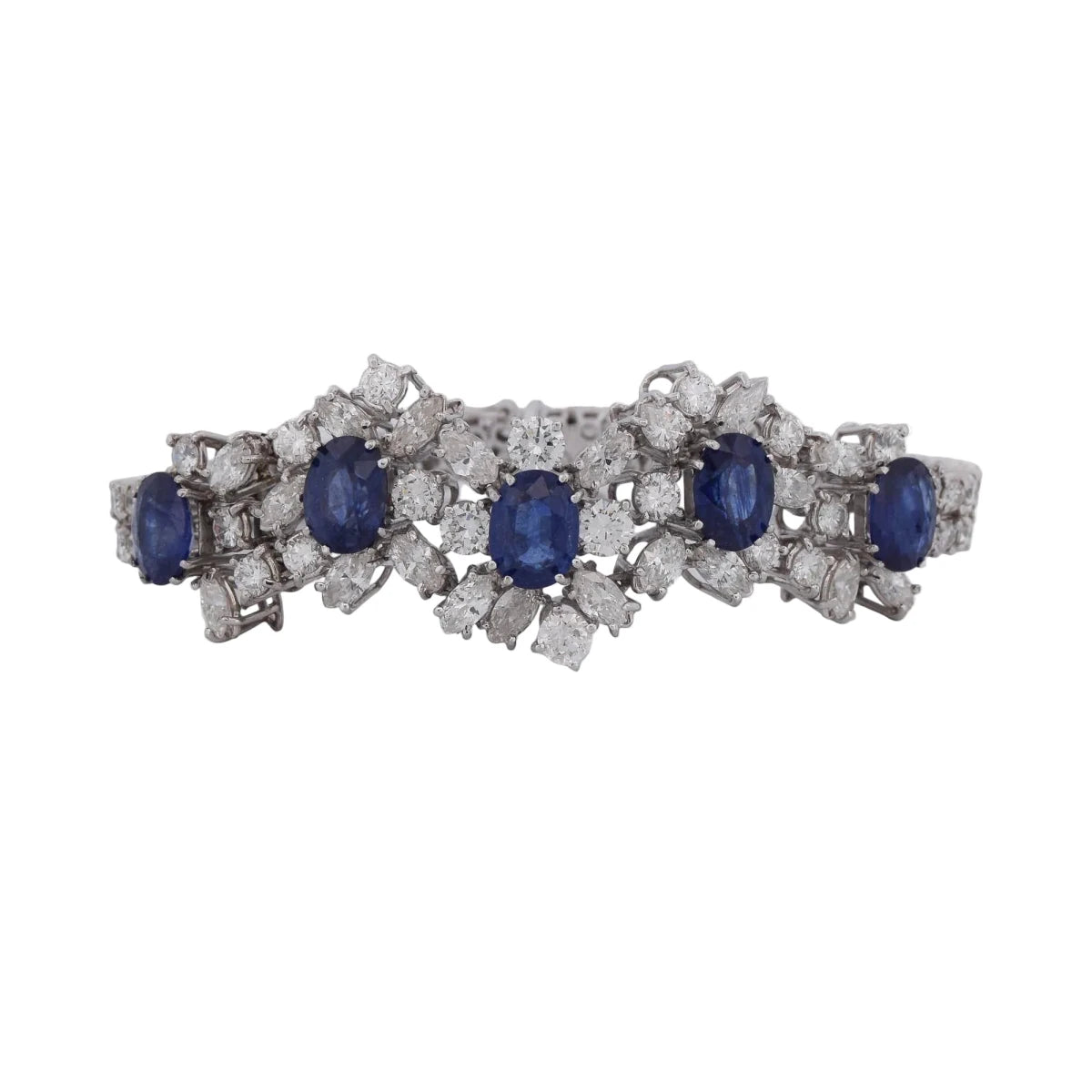 Bracelet en or blanc, saphirs et diamants - Castafiore