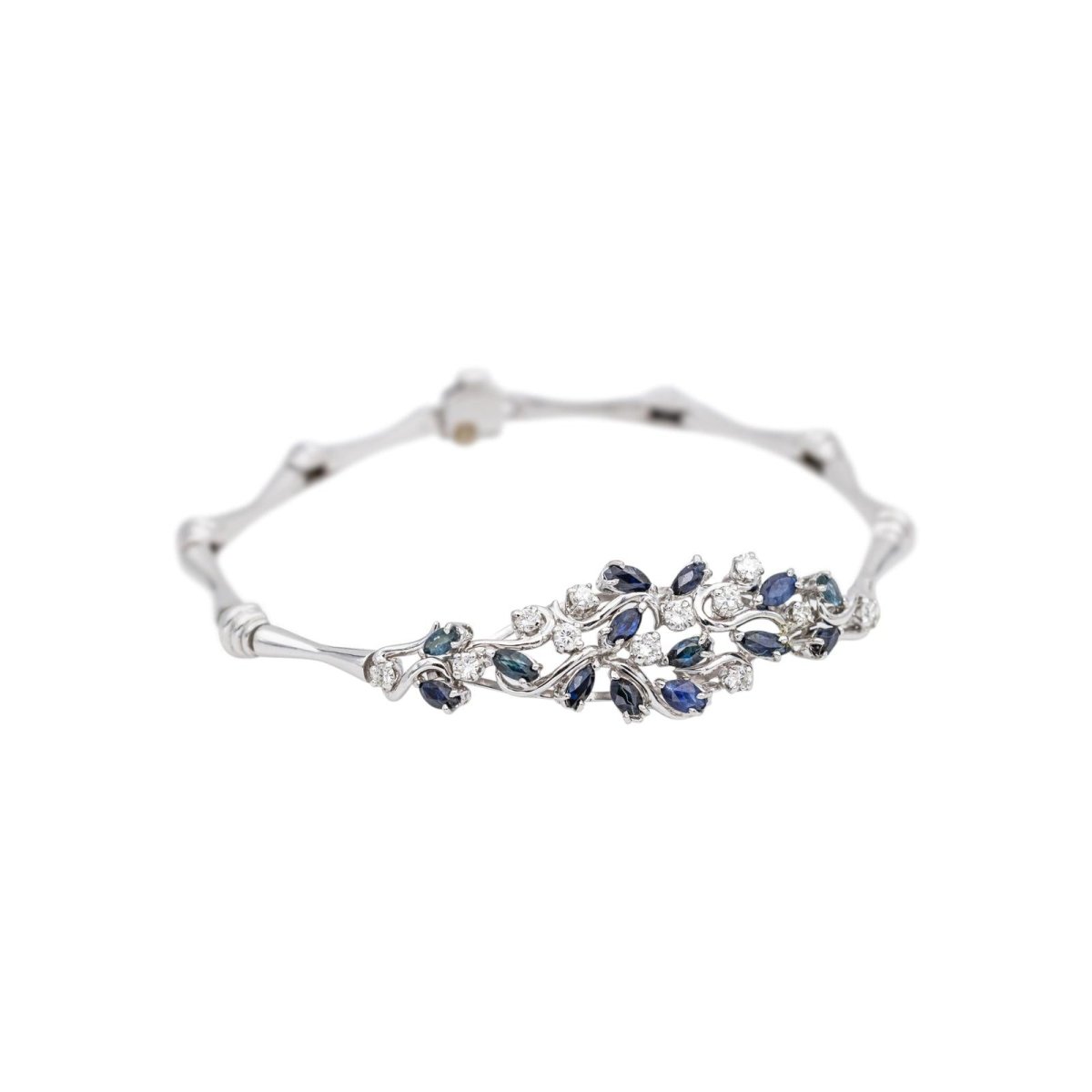 Bracelet en or blanc, saphirs et diamants - Castafiore