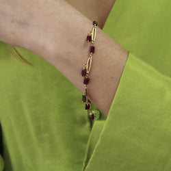 Bracelet en or et grenats - Castafiore