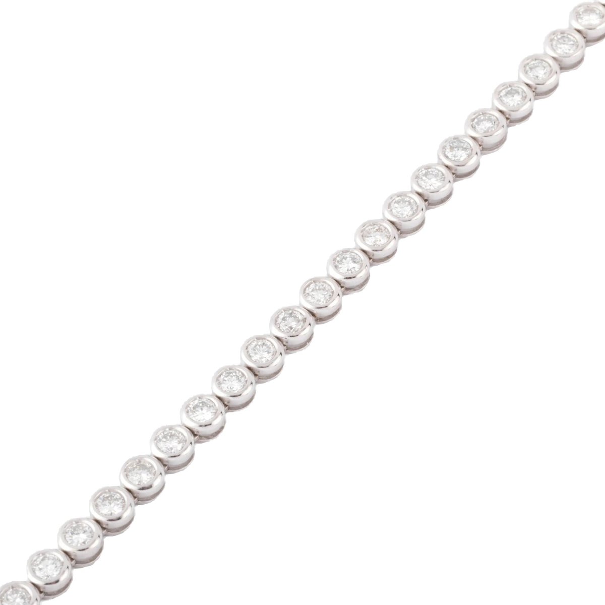 Bracelet en or gris et diamants tennis serti tennis - Castafiore