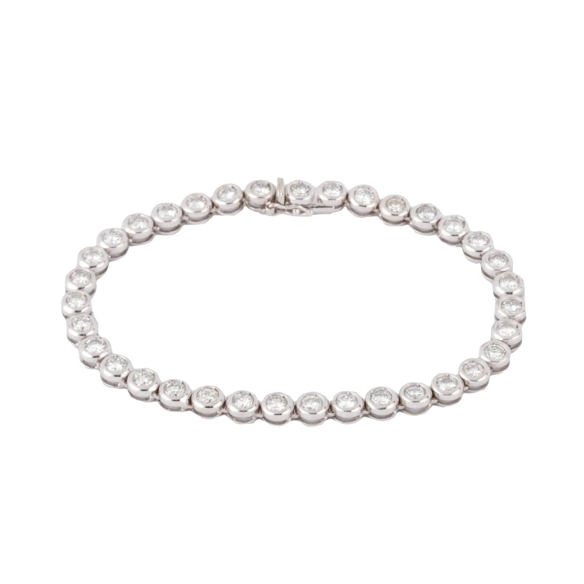 Bracelet en or gris et diamants tennis serti tennis - Castafiore
