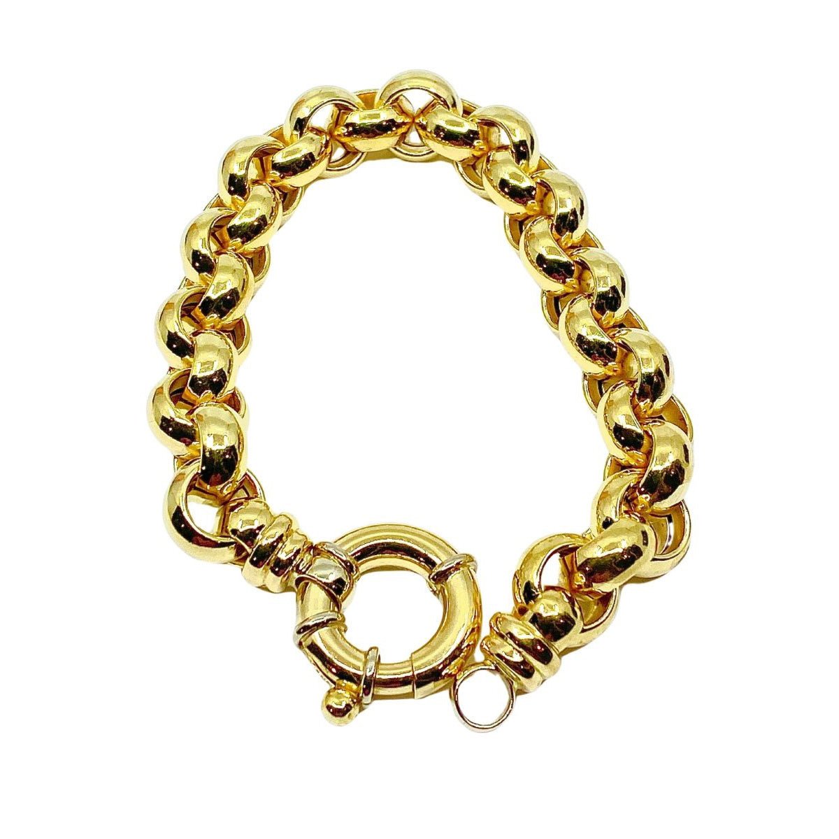Bracelet en or jaune 18 carats à mailles rondes ,signé URBANO - Castafiore