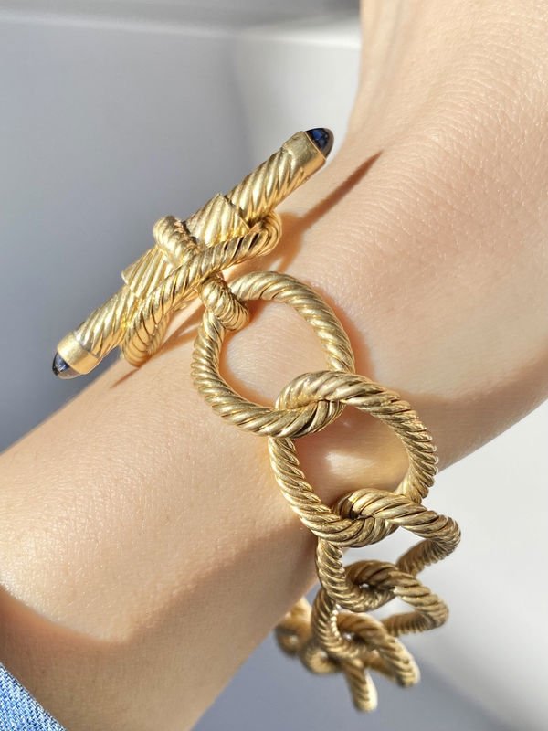 Bracelet en or jaune 18k saphirs - Castafiore