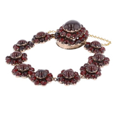 Bracelet en or jaune, argent et grenats - Castafiore