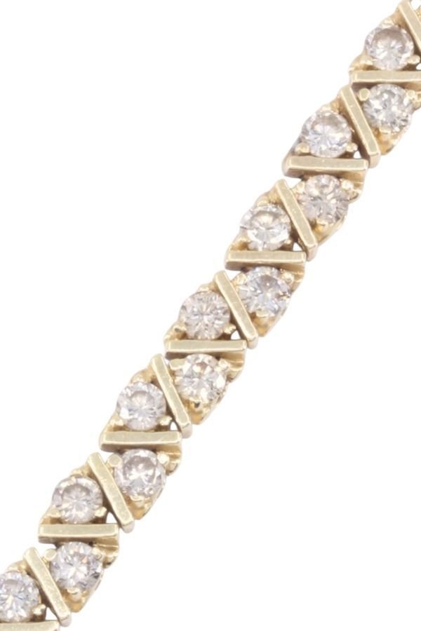 Bracelet en or jaune et diamant - Castafiore