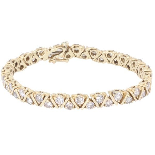 Bracelet en or jaune et diamant - Castafiore
