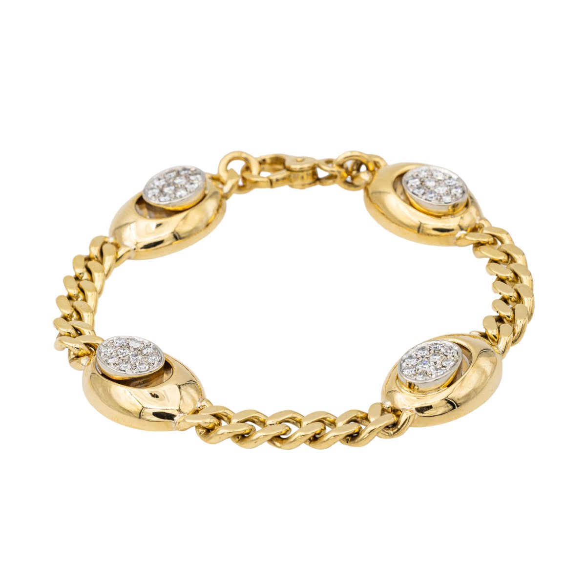 Bracelet en or jaune et diamant - Castafiore