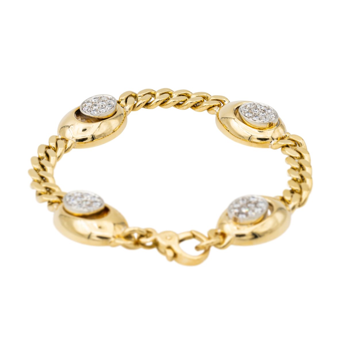 Bracelet en or jaune et diamant - Castafiore