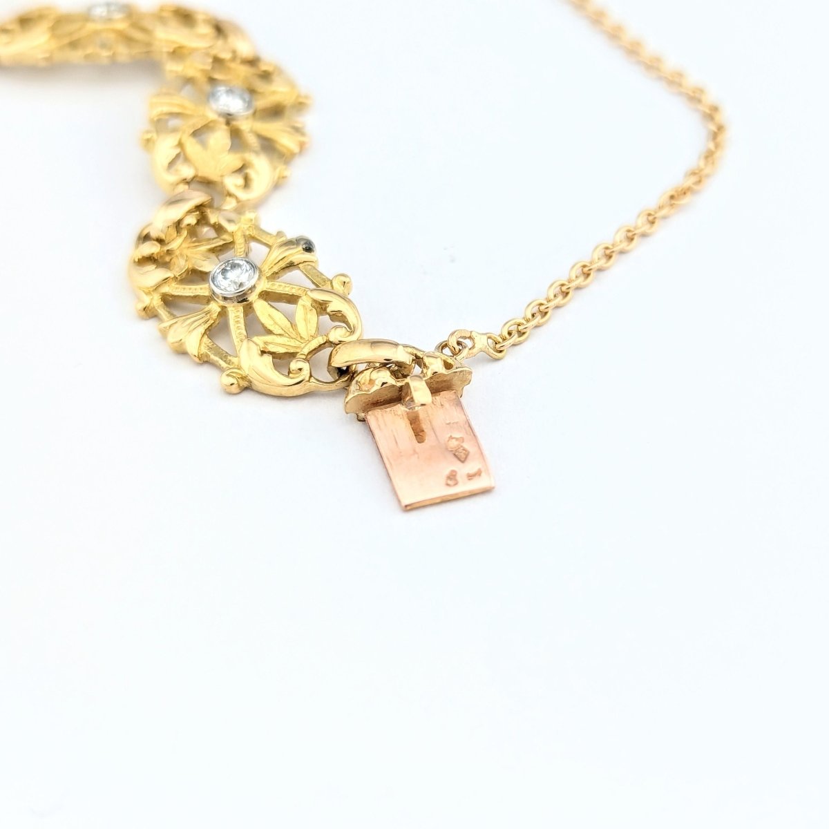 Bracelet en or jaune et diamants - Castafiore