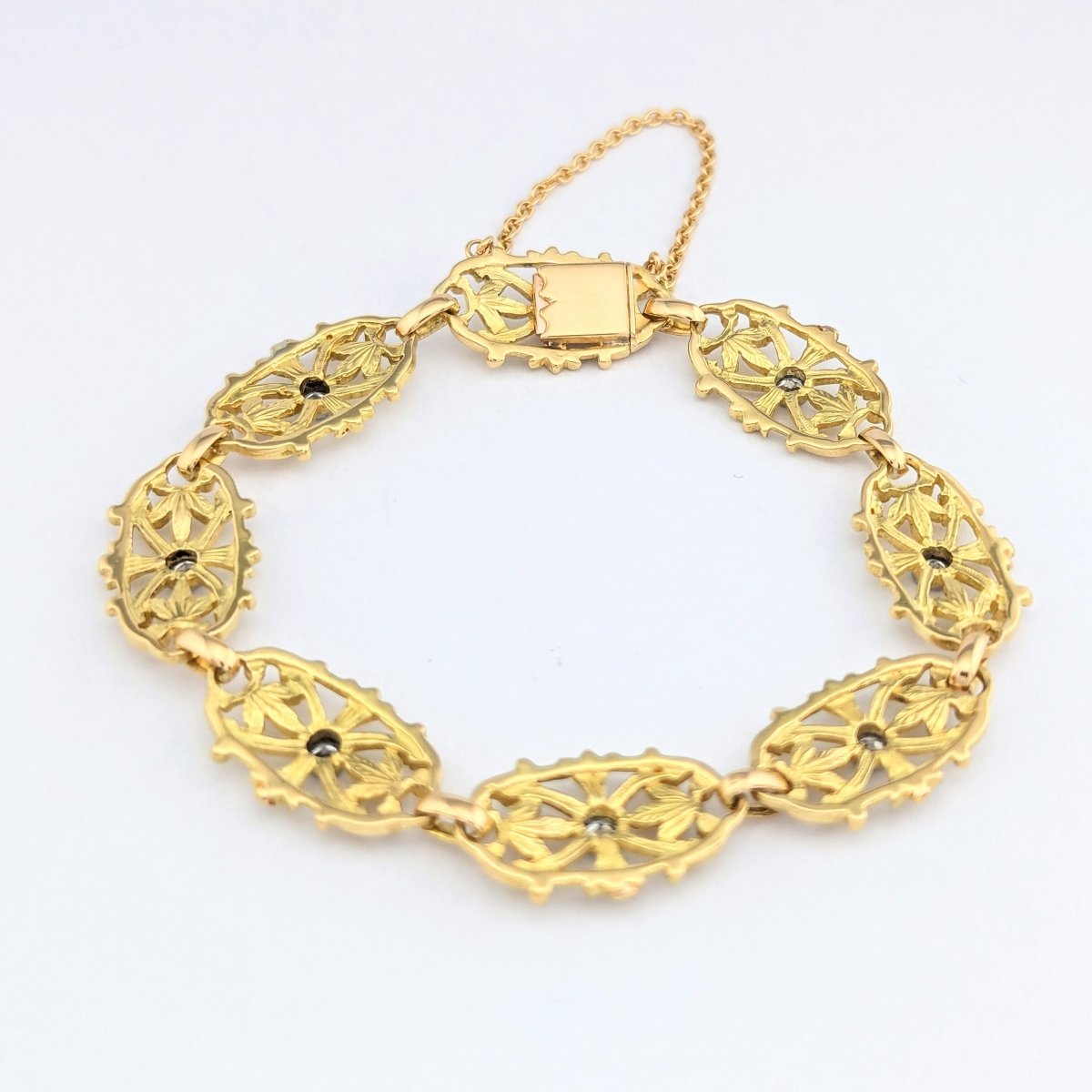 Bracelet en or jaune et diamants - Castafiore