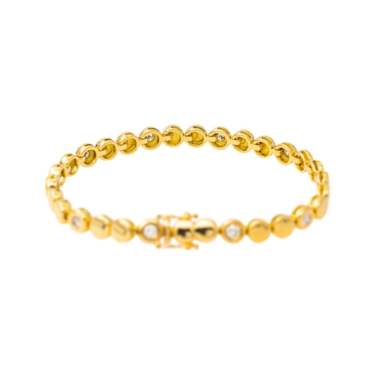 Bracelet en or jaune et diamants - Castafiore