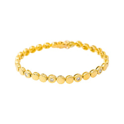 Bracelet en or jaune et diamants - Castafiore