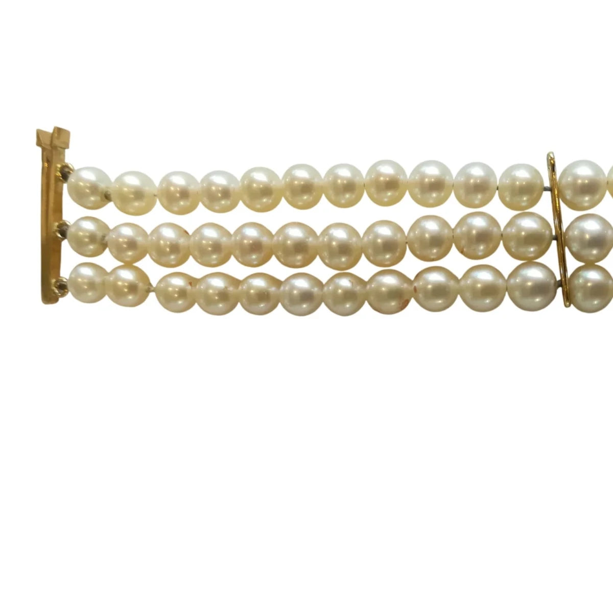 Bracelet en or jaune et perles - Castafiore