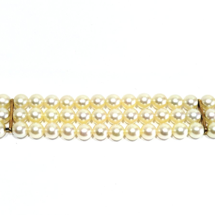 Bracelet en or jaune et perles - Castafiore