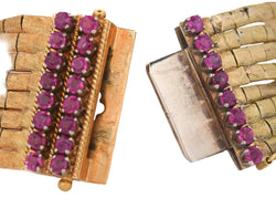 Bracelet en or jaune et rubis - Castafiore