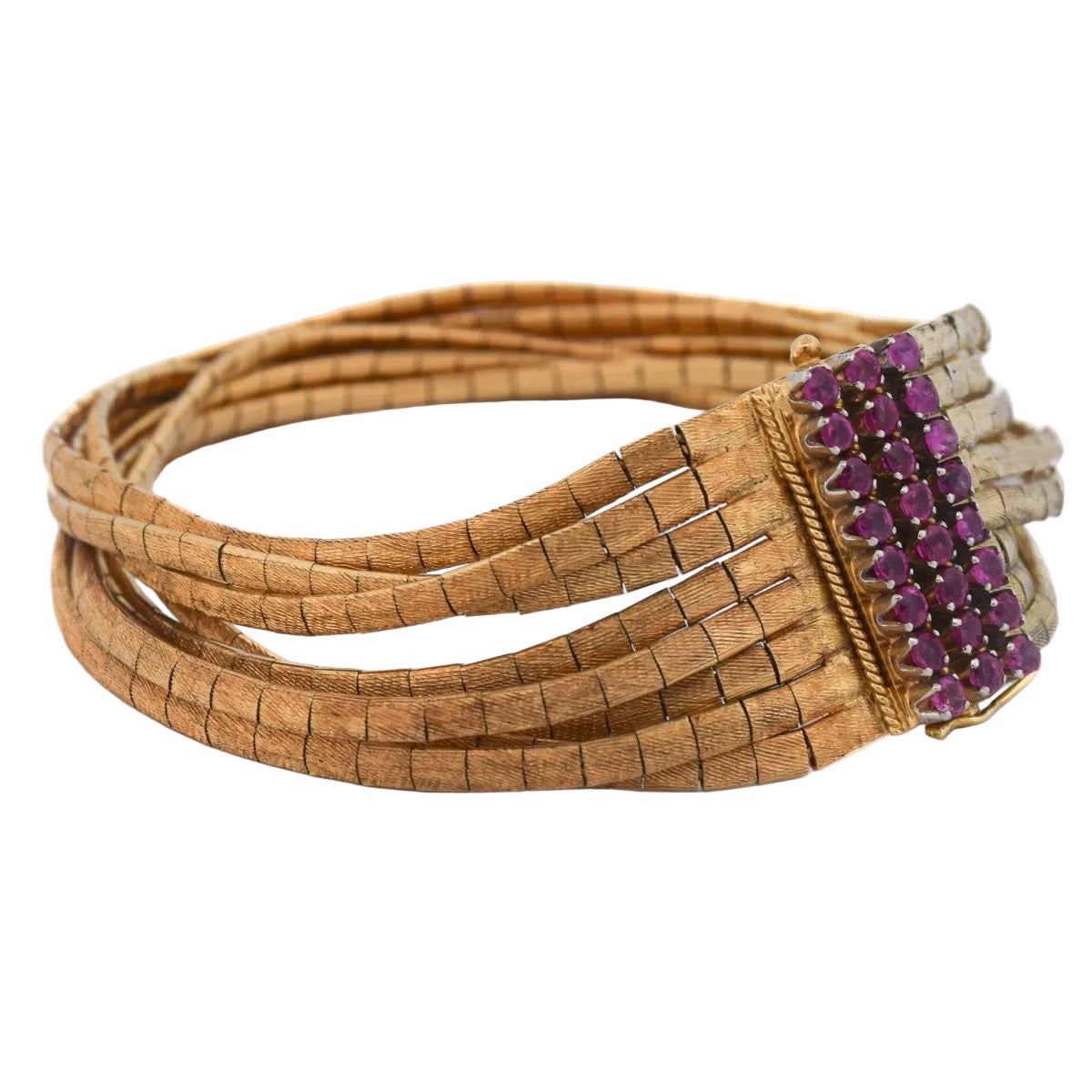 Bracelet en or jaune et rubis - Castafiore