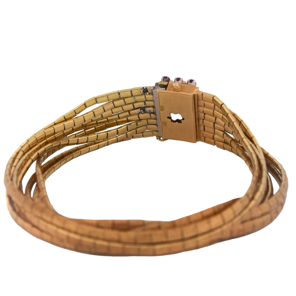 Bracelet en or jaune et rubis - Castafiore