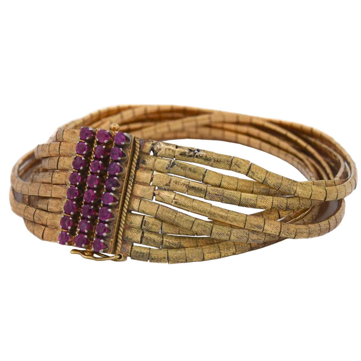 Bracelet en or jaune et rubis - Castafiore