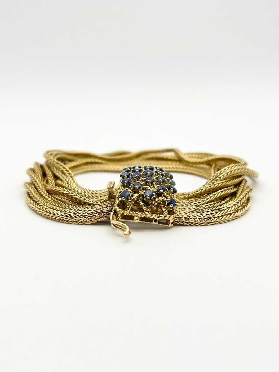 Bracelet en or jaune et saphir - Castafiore