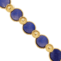 Bracelet en or jaune, lapis-lazuli et diamants - Castafiore