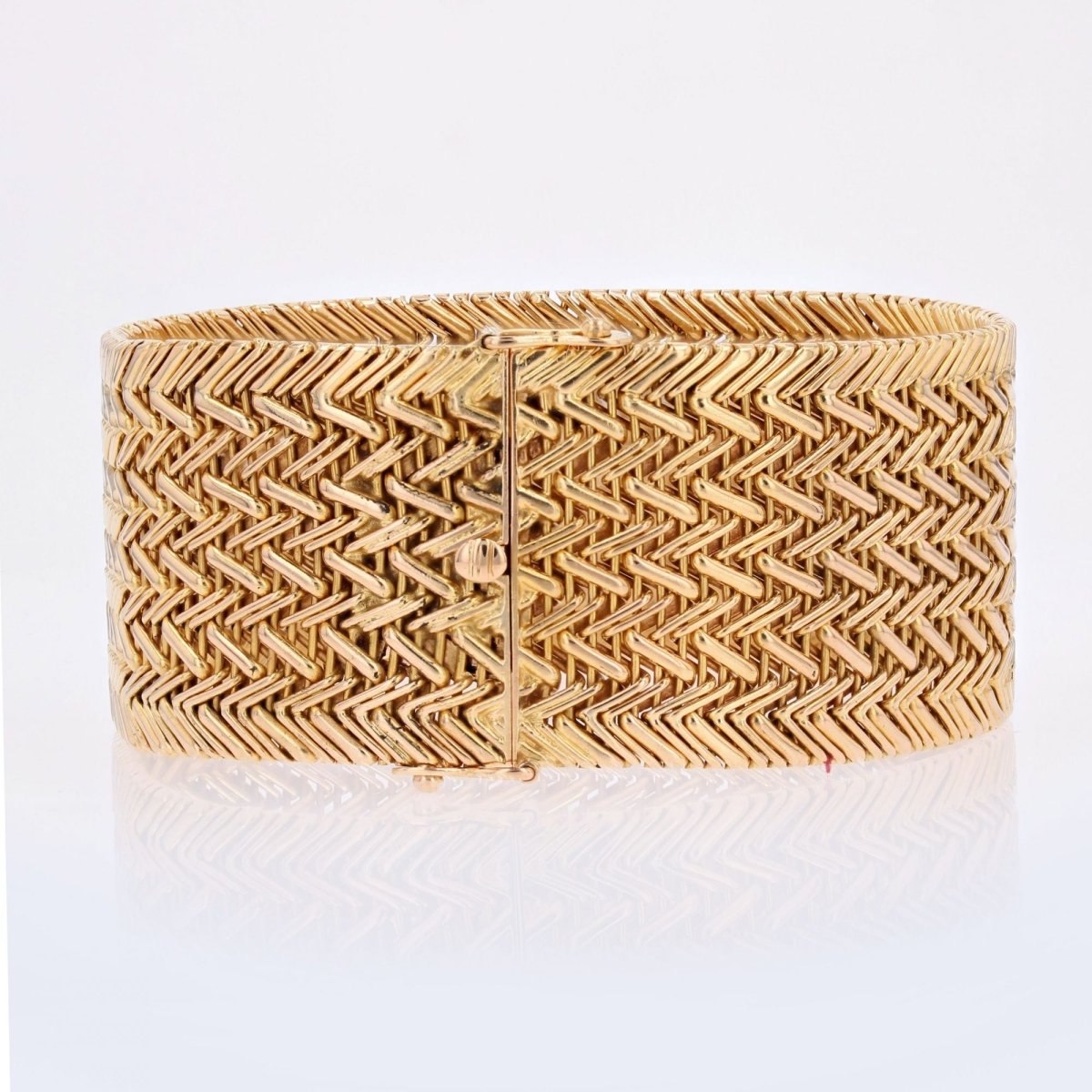 Bracelet en or jaune maille sergée - Castafiore