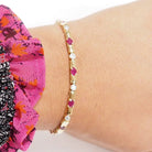 Bracelet en or jaune, rubis et diamants - Castafiore