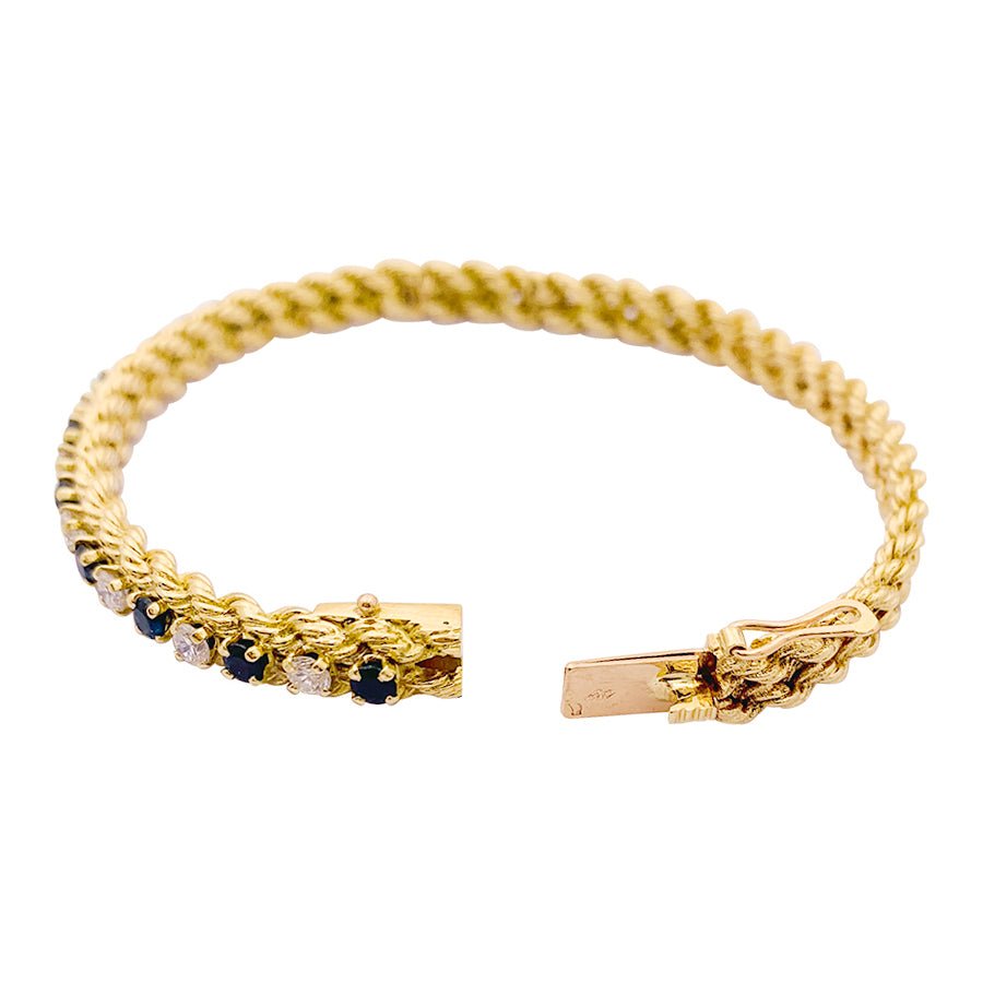 Bracelet en or jaune, saphirs et diamants - Castafiore